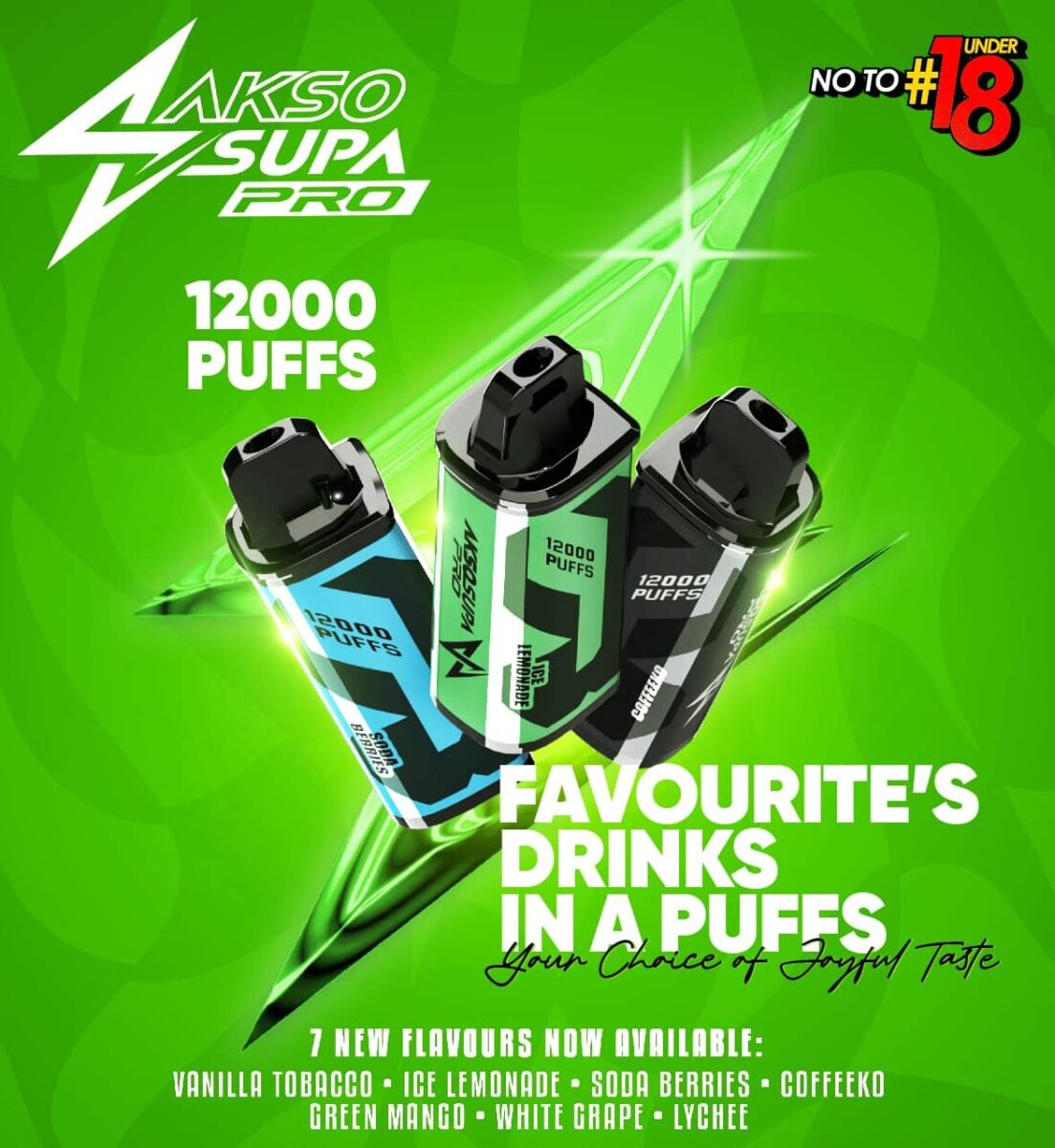 AKSO SUPA PRO CARTRIDGE 12K PUFFS - Image 4